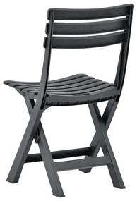 Cadeiras de jardim dobráveis 2 pcs plástico antracite