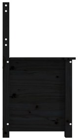 Banco 80x41x77 cm madeira de pinho maciça preto