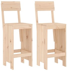 3 pcs conjunto de bar para jardim madeira de pinho maciça