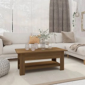 813076 vidaXL Mesa de centro 102x55x42 cm aglomerado cor carvalho castanho