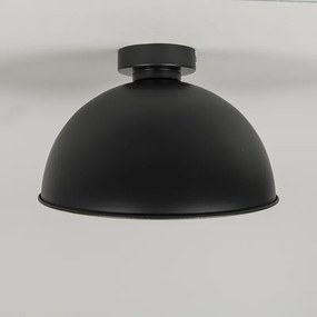 Luminária de teto industrial preta com ouro 30 cm - Magna Basic Country / Rústico