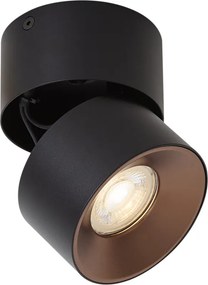 Foco de Superfície Moderno Preto GU10 50mm Inclinável - Echo