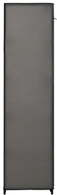 Roupeiro c/ compartimentos e varões 150x45x176 cm tecido cinza