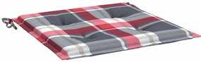Almofadões cadeiras jardim 4pcs tecido oxford xadrez vermelho