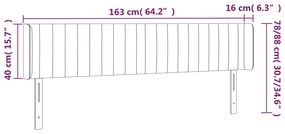 Cabeceira cama c/ luzes LED veludo 163x16x78/88 cm cinza-claro