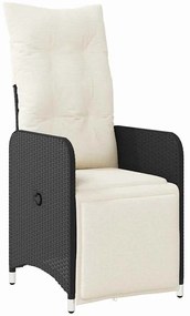 Conjunto de Jantar para Jardim 3 Peças com Almofadas em Rattan Sintéti