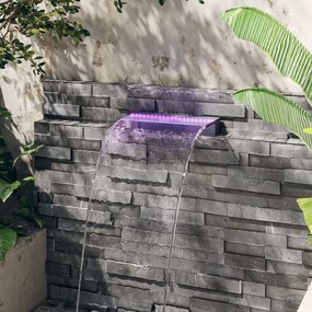 vidaXL Cascata com luzes LED RGB 45 cm acrílico
