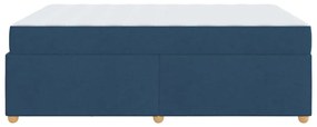Estrutura de cama com colchão Outros Azul 160 x 200 cm tecido
