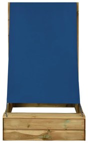 Caixa de areia c/ telhado 80x60x97,5 cm pinho impregnado