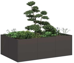 vidaXL Vaso floreira 120x80x40 cm aço preto