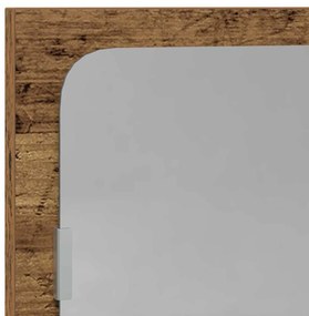 Espelho de Casa de Banho vidaXL de Madeira Antiga 90x10,5x37 cm em Com