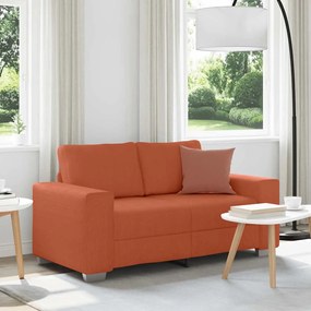 vidaXL Sofá-luvas 120 cm tecido corduroy laranja vermelho