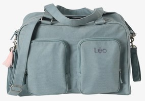 Saco muda-fraldas com vários bolsos, Family azul medio liso