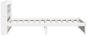 Estrutura cama c/ cabeceira 75x190 cm pinho maciço