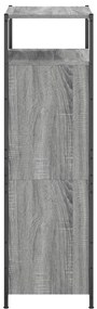 Sapateira 60x34x112 cm derivados de madeira cinzento sonoma
