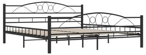 Estrutura de cama em aço 180x200 cm preto