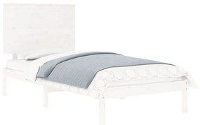 Estrutura cama de solteiro 90x190 cm madeira maciça branco