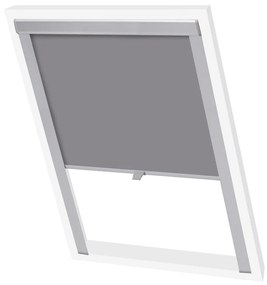 vidaXL Persiana de enrolar opaca cinzento UK08