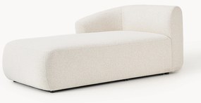 Módulo de canto com chaise longue em bouclé Sofia