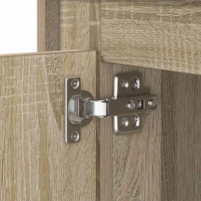 Mesa de cabeceira com luzes LED Carvalho Sonoma 44x34,5x45 cm