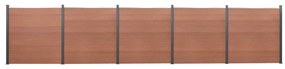 vidaXL Conjunto de painéis de vedação 872x186 cm WPC castanho