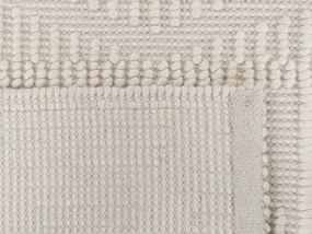 Tapete de lã creme claro 160 x 230 cm LAPSEKI Beliani