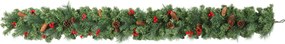 Grinalda de Natal Artificial, 180 x 25 x 25 cm, 162 Ramos Densos, Verde