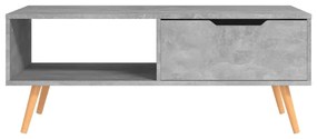 Mesa de centro 100x49,5x43 cm aglomerado cinzento cimento