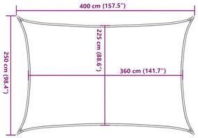 Para-sol estilo vela 160 g/m² 2,5x4 m PEAD verde-claro
