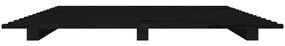 Estrutura de cama 100x200 cm madeira de pinho maciça preto