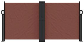 Toldo lateral retrátil 120x1000 cm castanho