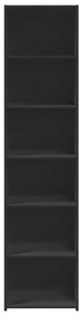 Armário alto 45x41x185 cm derivados de madeira preto