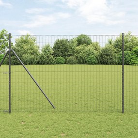 vidaXL Cerca Euro Cinza 1,6x10 m Aço