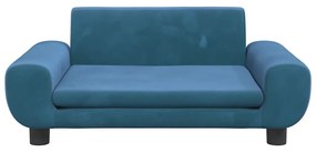 Cama para cães 70x45x33 cm veludo azul