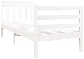 Estrutura cama pequena solteiro 75x190 cm madeira maciça branco