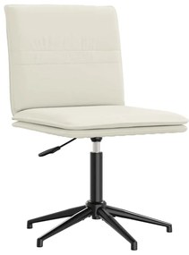 Cadeiras de jantar 2 pcs veludo cor creme