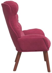 Poltrona Relaxante Vermelha de Veludo