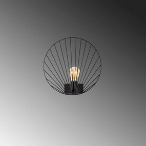 Aplique de Parede Byisoo – Preto – 30 x 12 cm