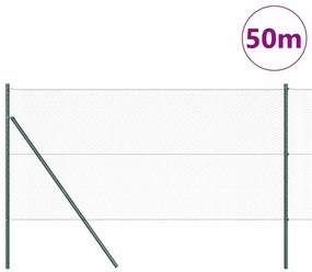 Cerca Hexagonal vidaXL Verde 1,4x50 m Aço