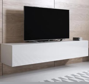 Móvel de TV Aurora de Parede Suspenso – Branco – 160x40x30 cm – 1 Port