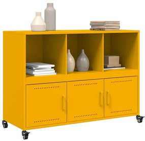 Aparador 100,5x39x72 cm aço amarelo mostarda