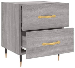 Mesa cabeceira 40x35x47,5 cm derivados madeira sonoma cinza