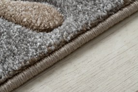 Tapete FEEL 1602/15055 FLORES bege / cinzento