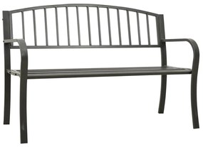 vidaXL Banco de jardim 120 cm aço cinzento