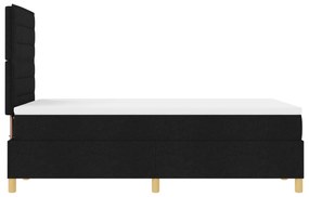 Cama Box Springs com Colchão Preto 120x200 cm Tecido