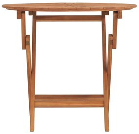 Mesa de jardim dobrável Ø 85x75 cm madeira de teca maciça