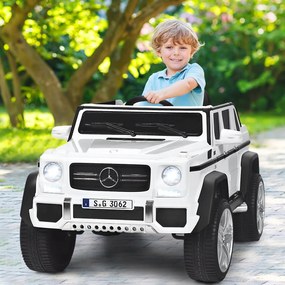 Carro elétrico Mercedes Benz Maybach para crianças de 3 a 8 anos com controle dos pais 2 portas branco