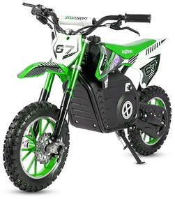 Mini Moto Cross eléctrica 1000W 36V Velocidade 30Km/h para crianças até 70 kg Verde