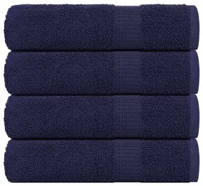 Toalhas banho 4pcs 100x150 cm 360 gsm 100% algodão azul marinho