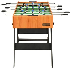 Mesa de matraquilhos dobrável 121x61x80 cm castanho-claro
